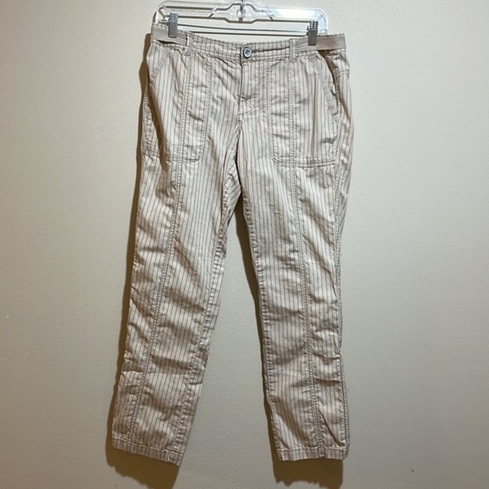 SOLD - Anthropologie Hei Hei Beachwalk Utility Stripe Neutral Pants Size 28 - Picture 5 of 13